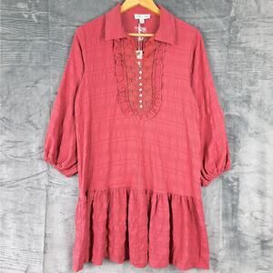 Womens Dress Medium Crochet Boho Tiered Hippie Cottagecore‎ Festival Peasant NWT